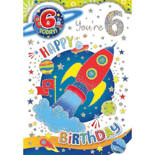 Picture of 6 TODAY BADGE CARD ROCKET